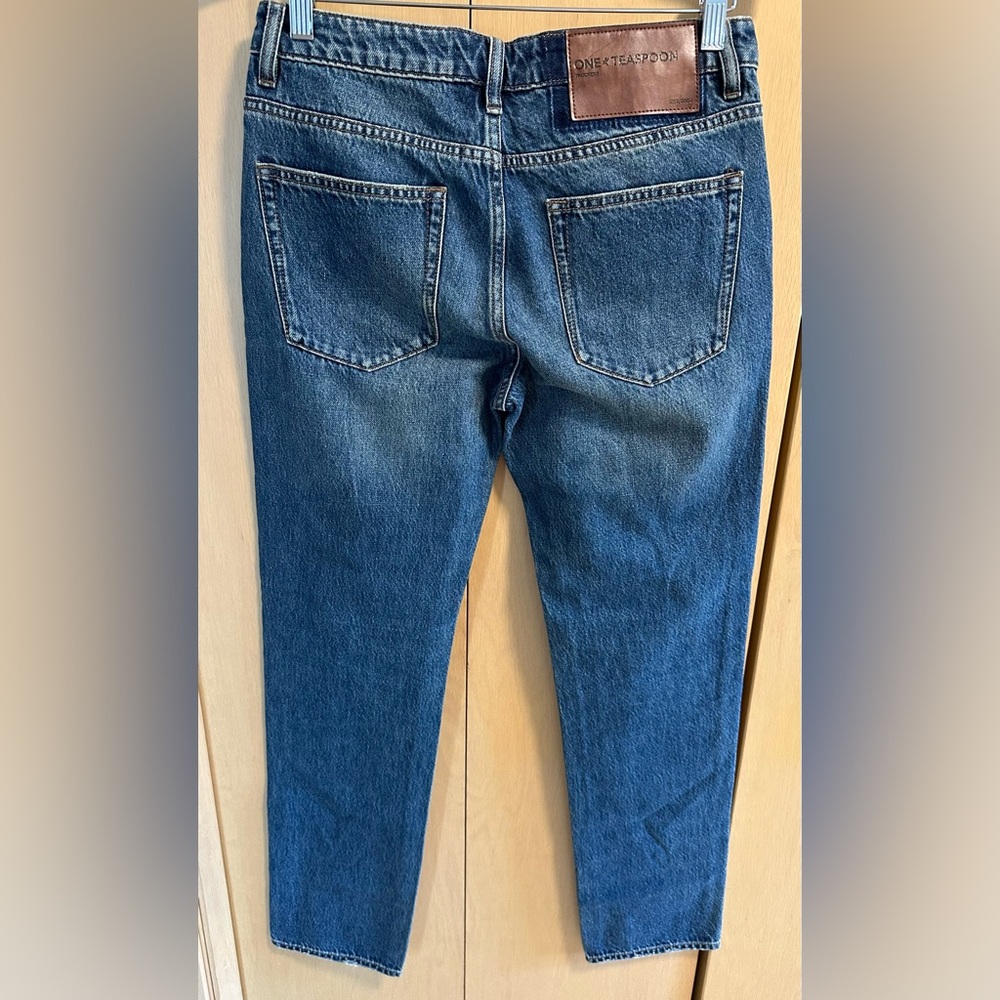 One Teaspoon Truckers Gritty Blue Low-Waist Straight Leg Jeans - NWT - Picture 5 of 9
